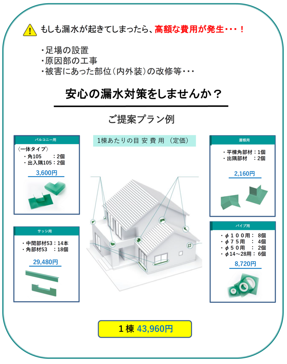 【ウェザータイト施工事例】 トータルの安心を考えると製品コストは高くない